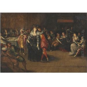 A Banquet Scene by Louis de Caullery