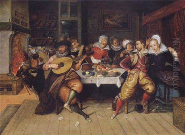 Frohliche Gesellschaft In Einem Interieur - view 1