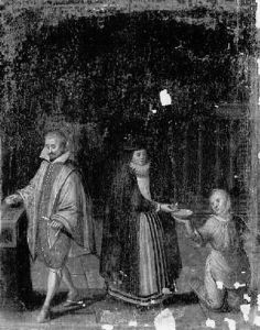 L'aumone De Deux Bourgeois by Louis de Caullery