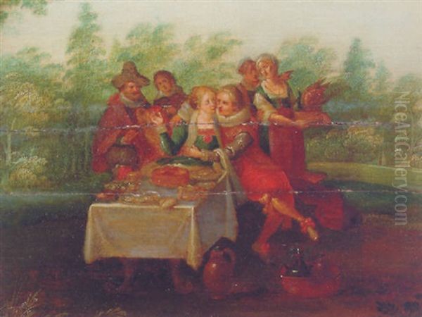 A Fete Champetre In A Wood - view 1