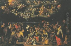Les Anges Et Les Bergers Venant Adorer L'enfant Jesus