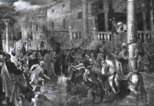 Pagan Priests Of Phesus Burning Their Books... - view 1