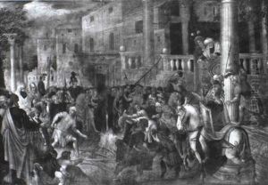 Pagan Priests Of Phesus Burning Their Books...