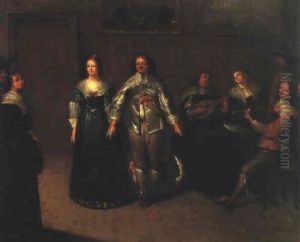 Reunion De Musiciens Et Danseurs Dans Un Interieur
