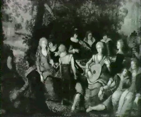 A Banquet In A Wooded Landscape - view 1