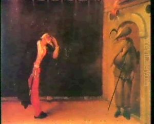 Scene De La Commedia Dell'arte by Louis de Caullery
