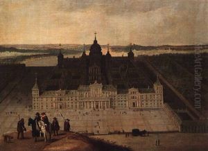 Horseman On A Bluff With A View Of The Escorial Beyond