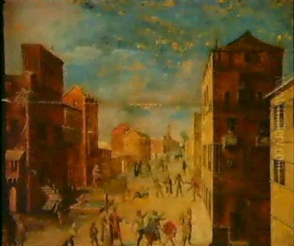 Stadsscen Med Gycklare - view 1