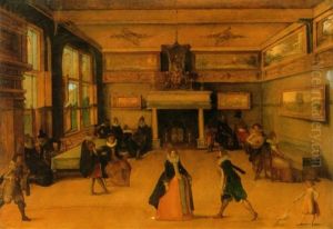 Couples Dancing In An Interior by Louis de Caullery