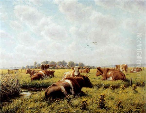 Polderlandschap Met Koeien - view 1