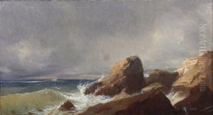 Les Rochers Pres De Toulon by Louis Edouard Isidore Cauvin