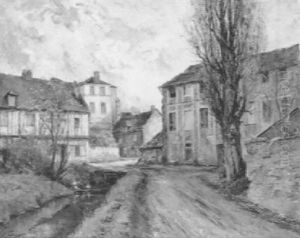 Hauser Am Kanal by Louis Edouard Isidore Cauvin