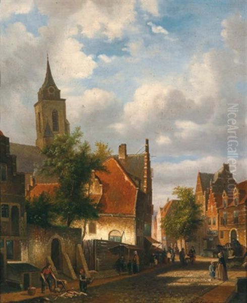Strassenszene In Einer Kleinen Stadt - view 1