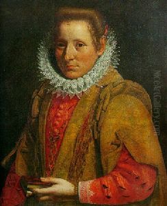 Portrait De Jeune Femme A La Fraise Tenant Un Livre