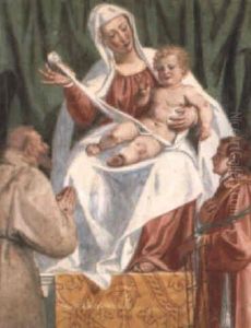 The Madonna And Child Enthroned With Sts. Francis Of Assisi And Lawrence