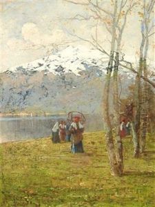 Autumn By The Lake by Ludovico Cavaleri