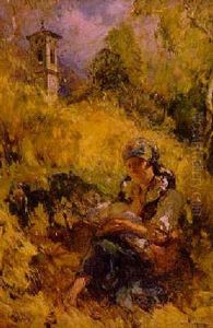 Contadina Col Bambino by Vittorio Cavalleri