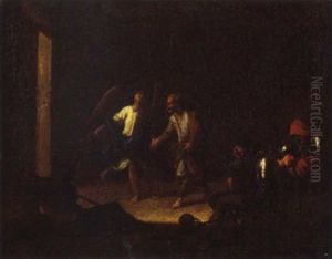 San Pietro Liberato Dal Carcere by Bernardo Cavallino