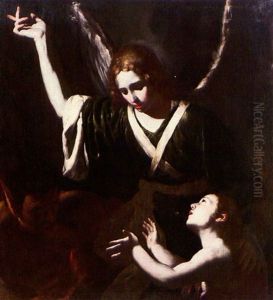 The Angel, The Devill And A Child by Bernardo Cavallino