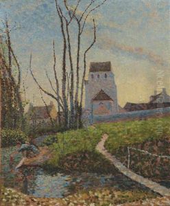 Les Lavandieres by Emile Gustave Cavallo-Peduzzi