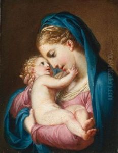 The Madonna Embracing The Christ Child by Antonio Cavallucci
