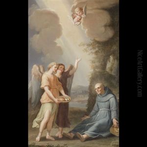 San Francesco Nutrito Dagli Angeli by Antonio Cavallucci
