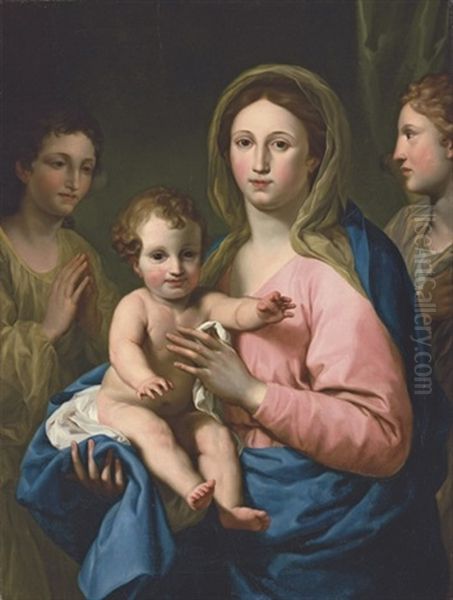 The Madonna And Child With Two Angels - view 1