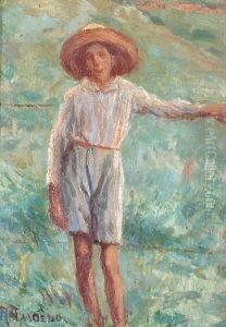 Woman Standing Against A Fence