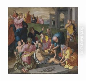 The Raising Of Lazarus by Mirabello Cavalori (Salincorno)