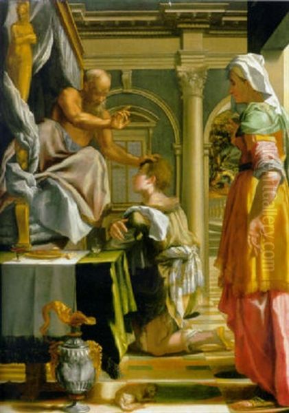 Isaac Blessing Jacob - view 1