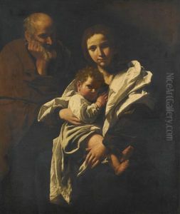 The Holy Family by Bartolomeo Cavarozzi