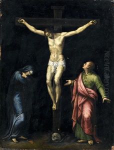 The Agony In The Garden (+ The Crucifixion; Verso) by Francesco Cavazzoni