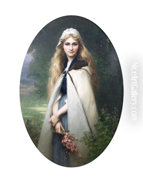Portrait Of A Girl With Cherry Blossom - view 1