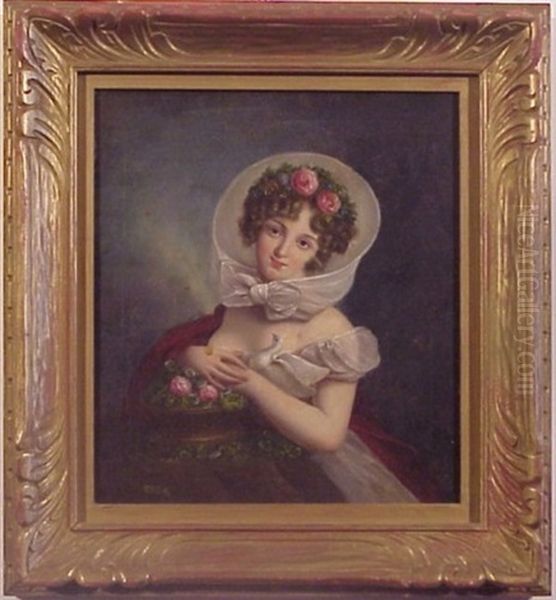 Portrait Of A Woman With Dove - view 1