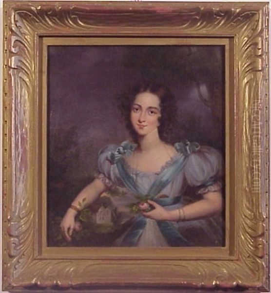 Portrait Of Woman In Blue Dress - view 1