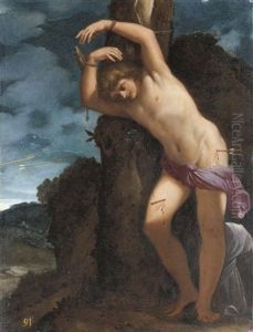 Saint Sebastian by Giacomo Cavedone