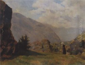 Bauerin Bei Der Feldarbeit by Alvar Cawen