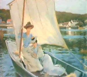 To Unge Piger I En Sejlbad by Jules Cayron
