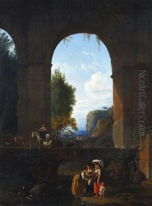 Landscape With Aqueduct by Jean-Baptiste Cazin