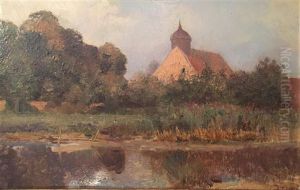 Une Chapelle Pres D'un Etang