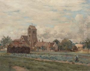 Paysanne Aux Abords D'un Village by Jean-Charles Cazin