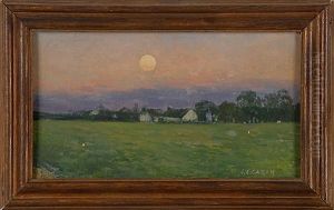 French Landscape At Sunset by Jean-Charles Cazin