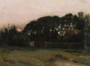 Equitien Pres Boulogne - Sunset by Marie, Nee Guillet Cazin