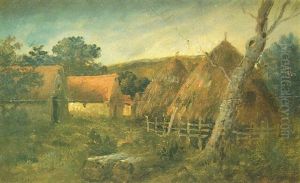 Paisaje Con Montanas De Heno by Marie, Nee Guillet Cazin