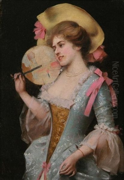 Coquette With Japanese Fan - view 1