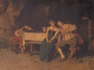 Forlorn Gentleman Watching Man Flirt With Woman