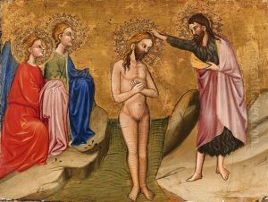 The Baptism Of Christ by  Cecco di Pietro