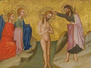 The Baptism Of Christ by  Cecco di Pietro