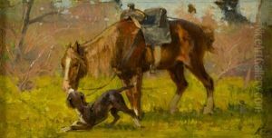 Cavallo E Cane by Eugenio Cecconi