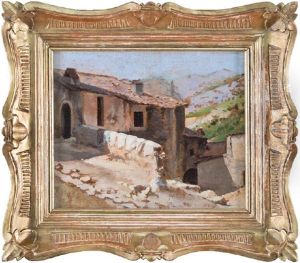 Veduta Di Paese by Eugenio Cecconi